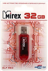 32Gb Mirex Elf Red USB2.0 красный